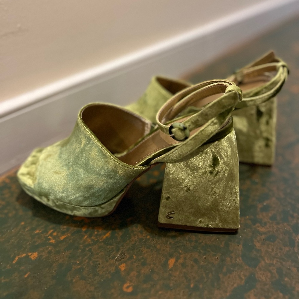 Circus Miranda Platform Ankle Strap Sandal in Light Jade